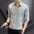 Short Sleeve Shirt Men's Korean Style Fashion Lapel Shirt 2021 Summer New Oxford Woven Three-Quarter Sleeve Men's Shirt