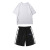 Sports Suit Men's 2021 New Summer Suit Two-Piece Clothes round Neck Short Sleeve T-shirt Shorts Casual Men's Clothing