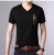 V-neck Fashion Men's 2021 Summer New Cotton T-shirt Men's Korean-Style Casual Slim-Fit Solid Color Short-Sleeved Men's T-shirt