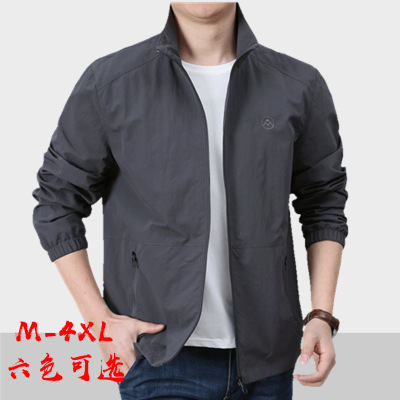 Amazon Cross-Border Men's Jacket Sports Leisure Trendy Coat Spring and Autumn Thin Men's Outdoor Work Clothes Jacket