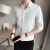 2021 Summer New Half Sleeve Shirt Men's Korean Slim Fit Lapel Shirt Cardigan Men's Casual Top Clothing