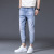 2021 Summer Gray Jeans Men's Fashion Brand Slim Fit Skinny Korean Style Trendy All-Matching Men's Casual Ankle-Length Pants