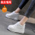 Trendy Sunday 2021 New Muffin Thick-Soled Leather Height Increasing Insole Women's Shoes Mesh Surface White Shoes Casual Sneakers