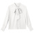 Baizi 2021 New Women's Spring Bow Shirt Women's Long-Sleeved Professional Satin Shirt Ol Chiffon Top