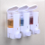 Hotel Three-Head Soap Dispenser Plastic Wall-Mounted Soap Lye Box for Soap Box Bath Bottle