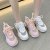 Dad Shoes Women's Trendy Ins2021 Summer New Women's Shoes Pink Thin Mesh Casual Sports White Shoes