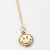 Kenjie Ins Trendy Chain Smiley Necklace Female Smile Double-Layer Pendant Hip Hop Metal Cuban Link Chain Male Electroplating Color Retention