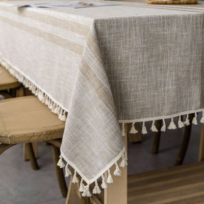 Cotton Linen Fabric Home Tablecloth Ins Rectangular Home Tablecloth Custom Wholesale