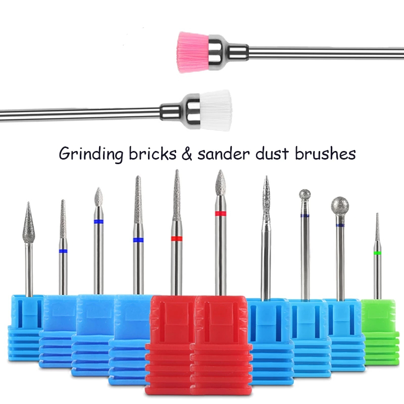 Nail Drill Bit 不锈钢打磨头卸甲工具修甲打磨头打磨头美甲工具