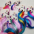 European and American Children's Cartoon Unicorn Pony Wig Hair Accessories Highlight Barrettes Curly Hair Wigs Dance Show Color Headdress