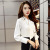 Baizi 2021 New Women's Spring Bow Shirt Women's Long-Sleeved Professional Satin Shirt Ol Chiffon Top