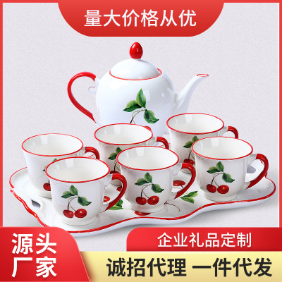 Ceramic Tea Set Fresh Tea Set Party Home Party Available Ceramic Cup Tea Set in Stock Can Be Customized