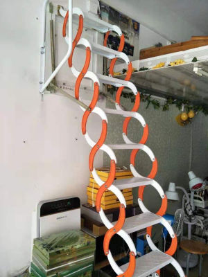 Retractable Staircase Attic Household Storage Lifting and Foldable Stretch Invisible Indoor Shrinkage Electric Retractable Stairs Retractable Staircase