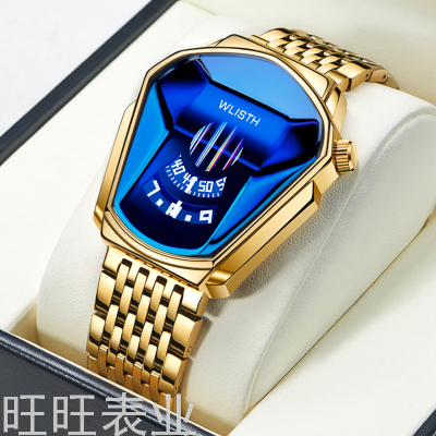 New Fashion Men's Watch Fashion Haulage Motor Multi-Functional Waterproof Steel Watch Quartz Wrist Watch Men's Watch