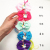 Cross-Border Supply New Children's Bow Cartoon Pony Unicorn Gradient Color Curly Wig Hair Accessories Barrettes