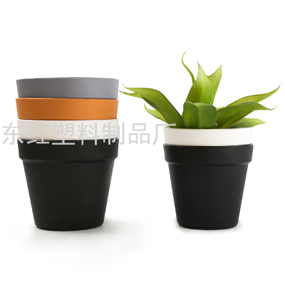 P01 Series Fat-Shaped round Edge Flowerpot Plastic Flowerpot Melamine Flowerpot Imitation Porcelain Flowerpot