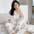 Summer Pajamas Women's Ice Silk Thin Loose Comfortable Ladies' Homewear Fashion Short-Sleeved Trousers Pajamas Suit