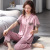 OEM Customized Yiyi Pajamas Women's Summer Artificial Silk Silk Cardigan Short-Sleeved Trousers Homewear Suit O