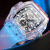 New Fashion Foreign Trade New Transparent Case Multi-Functional Luminous Men's Watch Women's Popular Net Red Watch Men