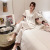 Korean Style Trendy Internet Celebrity Same Style Smile Face Life Cool Simple Bag White Women's Home Ice Silk Pajamas