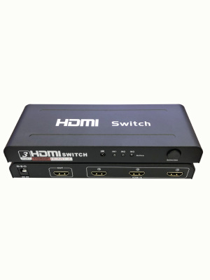 HDMI Switcher All Three High-Definition Video Switcher Distributor HD Video Remote Control Display Screen Splitter