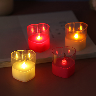 LED Heart-Shaped Electric Candle Lamp Love Candle