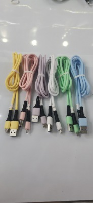 1 M Liquid Silicone Macaron Data Cable, Suitable for I6 Android Type-C Mobile Phone