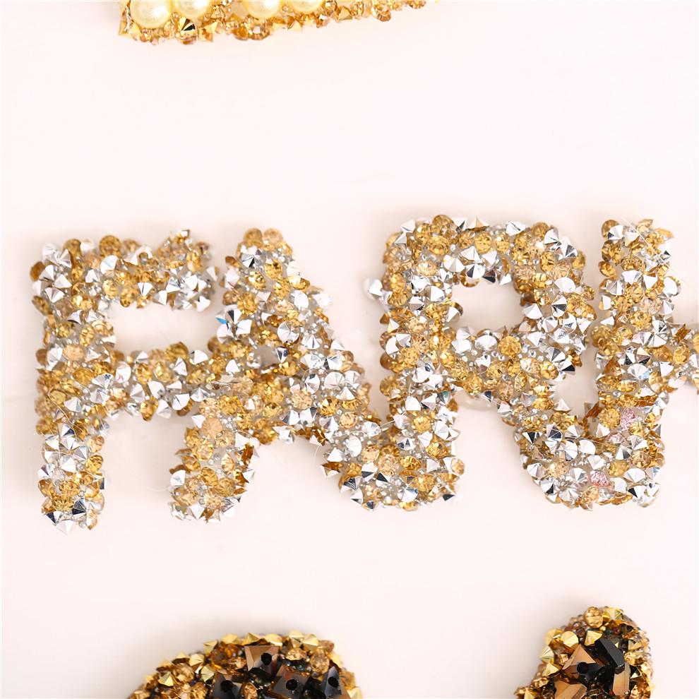 立体水钻饰品服饰配件 DIY烫钻字母服装辅料