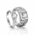 Cross-Border Kuaishou Sterling Silver Ornament Open Couple Ring Female Six-Claw Wedding Ring Couple Rings Internet Celebrity Live Stall Supply