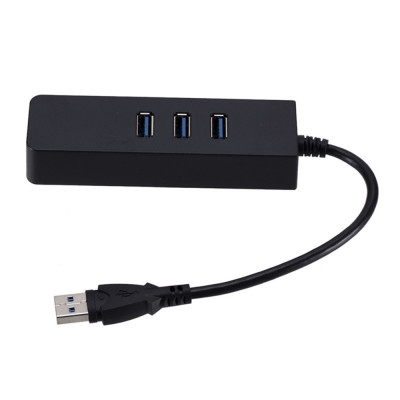 Drive-Free USB3.0 to RJ45 Gigabit Network Card 10/100/1000M Gigabit Network Card with Line 3 Ports Hub Concentrator