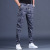 Spring and Summer Men's Casual Pants Slim Fit British Thin Plaid Men's Pants Blue All-Match Sports Pants Fashion Brand