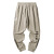 Pants Men's Casual Pants Summer Thin Loose Ice Silk Leisure Trousers Korean Style Fashion Ankle-Tied Ankle Length Cargo Pants