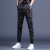 Summer Silky Ice Silk Anti-Wrinkle Men's Casual Pants Sweatpants Breathable Thin Printed Sports Trendy Light Luxury Cropped Pants