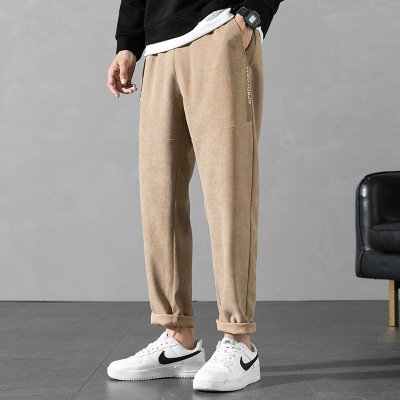 Summer Men's Casual Pants Japanese Draping Hong Kong Style Pants Autumn Men's New Loose Wide Leg Casual Trousers