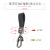 Keychain Wholesale Pu Printing Leather Strap Metal Buckle Mirror Logo Waist Hanging Vachette Clasp High-Grade Car Key Ring