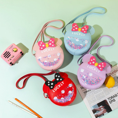 2021 New Children's Bags Crossbody Cross-Border Cute Princess Bag Fashion Mini Small round Bag Factory Customization