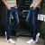 Four Seasons Main Push Jeans Men's Korean-Style Slim Fit Teenagers Skinny Pants Men's Wear & Black Men's Pencil Pants Trousers
