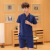 2018 Linen Solid Color Large Size T-shirt Men's Casual Shorts Suit Summer Chinese Short Set V-neck Pullover