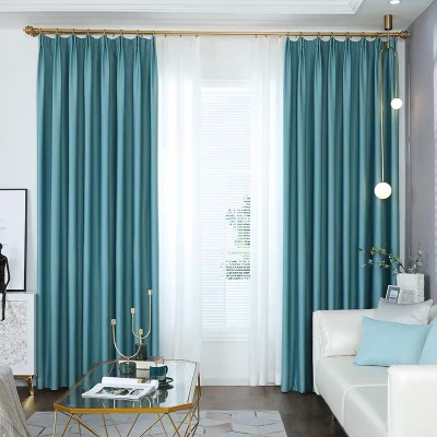 Shading Simple Modern Light Luxury Cotton and Linen Thickened Soundproof Living Room Bedroom Curtain