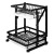 Stainless Steel Folding Dishes Storage Rack Kitchen Storage Rack Household Two-Tier Bowl and Dish Draining Rack Storage Water Tank Rack