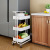 Trolley Rack Kitchen Floor Storage Bedroom Living Room Multi-Layer Movable Baby Products Storage Rack with Wheels