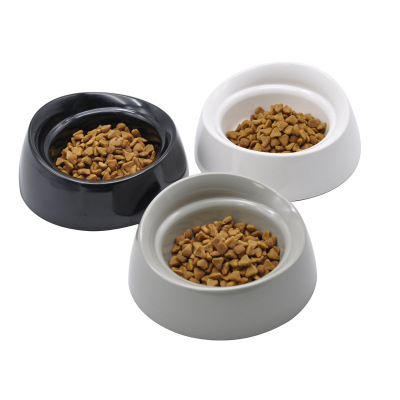 New Factory Direct Sales Pet Bowl Melamine Non-Slip round Color Bevel Dog/Cat Bowl Pet Supplies