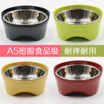 Factory Wholesale Stainless Steel Bowl for Pet Dog Basin Cat Basin Melamine Pet Bowl Exported to Europe and America Environmentally Friendly Food Grade