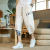 Chinese Style Summer Tang Suit Linen Casual Pants Suit Men's Retro Breathable Harem Pants Thin Men's Shorts Cropped Pants