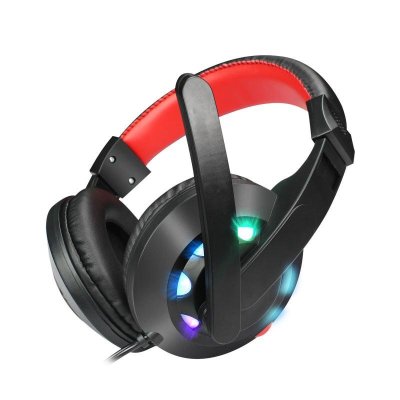 Mayside A65 Luminous Headphones Head-Mounted Computer Game Internet Bar E-Sports Dynamic Bass Boost Headset with Microphone Eating Chicken