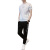 Fashion Brand Casual Suit Men's Summer Loose Trendy Ice Silk Men's Short-Sleeved T-shirt Handsome Sports Clothing Two-Piece Suit