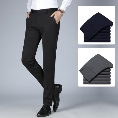 Spring 2021 Summer Menswear Thin Men's Pants Stretch Business Casual Pants Straight Trousers Men's Long Pants