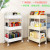 Kitchen Shelf Shelf Floor Multi-Layer Fruit and Vegetable Basket Storage Rack Household Mobile Trolley Storage Bookshelf