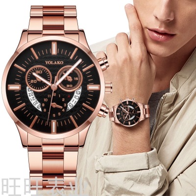 New Luxury Fashion Brand Men's Sports Calendar Quartz Steel Watch Fashion Business Men's Casual Men's Watch