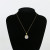 National Style Element Gold Inlaid With Jade Pendant Titanium Steel Necklace White Jade Lucky Necklace Pendant
